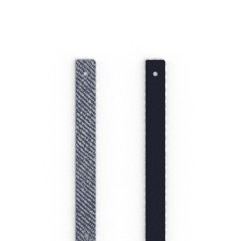 Cuir bracelet 8mm les georgettes jeans/tempete 703215299gm000 - accessoires-manchettes - edora