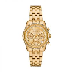 Montre femme michael kors mini bryant acier doré mk7530 - montres-femme - edora - 0