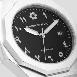 Montre homme automatique maison du temps mtzeta arabic noir acier - montres-homme - edora - 3