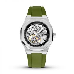 Montre homme automatique maison du temps mtbeta skeleton silicone kaki - montres-homme - edora - 0
