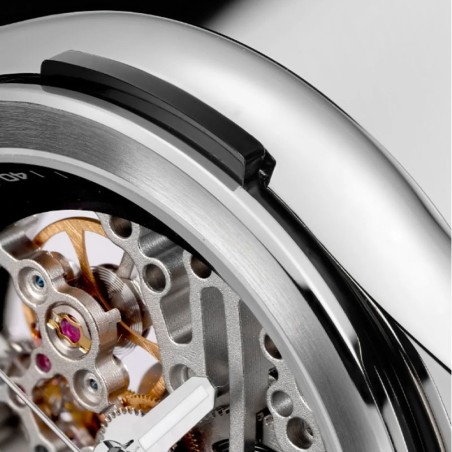 Montre homme maison du temps mtepsilon skeleton silicone rose – montres homme