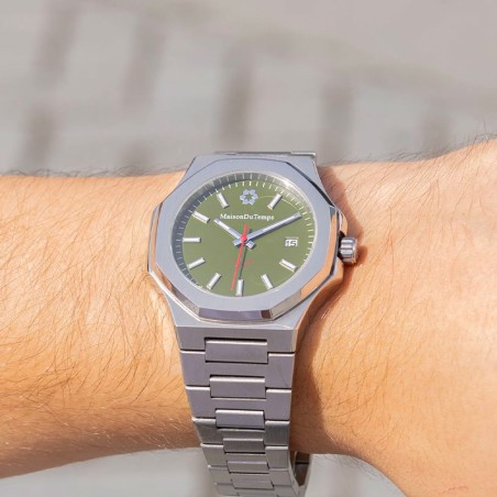 Montre homme maison du temps mtgamma kaki acier – montres homme