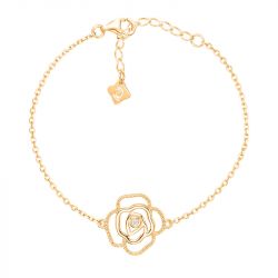 Bracelet femme la garçonne rose perlée ardente plaqué or diamant 26300030 - bracelets-femme - edora - 3