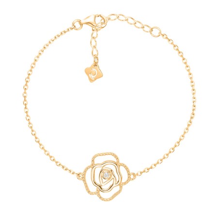 Bracelet femme la garçonne rose perlée ardente plaqué or diamant 26300030 – bracelets femme