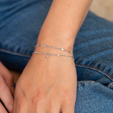 Bracelet double femme la garçonne pure essentielle argent diamant 20300031 – bracelets femme