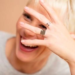 Bague femme la garçonne insolite argent diamant 20100021 - bagues-femmes - edora - 2