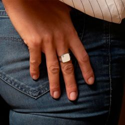 Bague femme la garçonne insolite argent diamant 20100021 - bagues-femmes - edora - 3