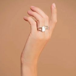 Bague femme la garçonne insolite argent diamant 20100021 - bagues-femmes - edora - 4