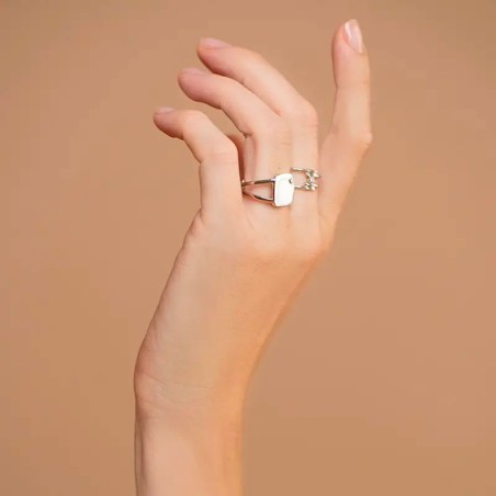 Bague femme la garçonne insolite argent diamant 20100021 – bagues femme