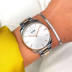 Montre femme cluse féroce acier bicolore cw11104 - montre cluse or & argent, montre cluse doré - - montres-femme - edora - 3