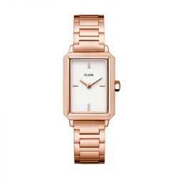 Montre femme cluse fluette acier doré rose cw11503 - montre cluse or & argent, montre cluse doré - - montres-femme - edora - 0