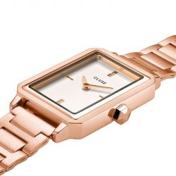 Montre femme cluse fluette acier doré rose cw11503 - montre cluse or & argent, montre cluse doré - - montres-femme - edora - 1