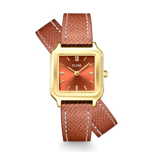 Montre Femme Cluse Gracieuse Petite Cuir Double Marron CW11810