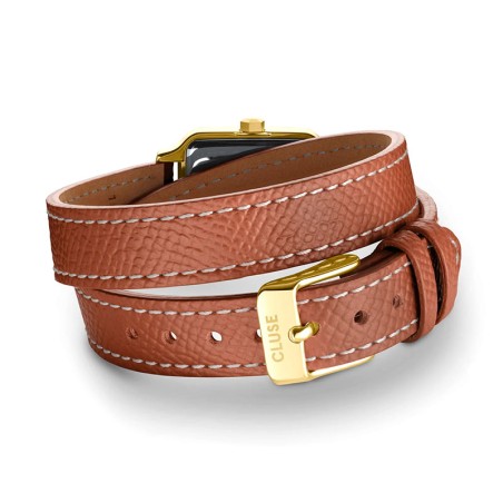 Montre femme cluse gracieuse petite cuir double marron cw11810 – montres femme