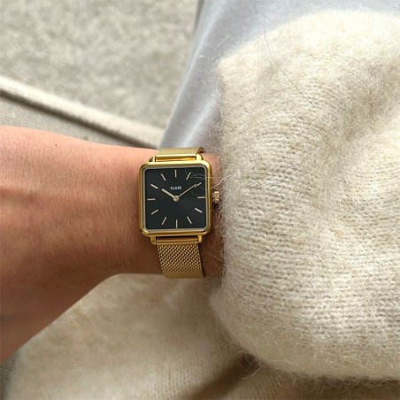 Montre femme cluse la tétragone acier doré cw10308 – montres femme