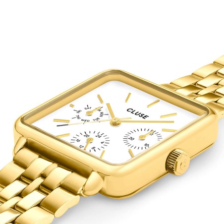 Montre femme cluse la tétragone acier doré cw13804 – accueil