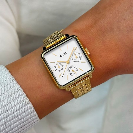 Montre femme cluse la tétragone acier doré cw13804 – accueil