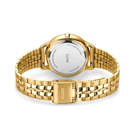Montre femme cluse minuit acier doré cw10707 – montres femme