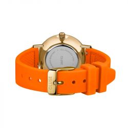 Montre femme cluse pavane petite silicone orange cw11402 - montre cluse or & argent, montre cluse doré - - montres-femme - edora - 2