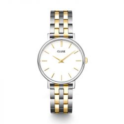 Montre femme cluse pavane petite acier bicolore cw14802 - montre cluse or & argent, montre cluse doré - - montres-femme - edora - 0