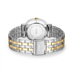 Montre femme cluse pavane petite acier bicolore cw14802 - montre cluse or & argent, montre cluse doré - - montres-femme - edora - 1