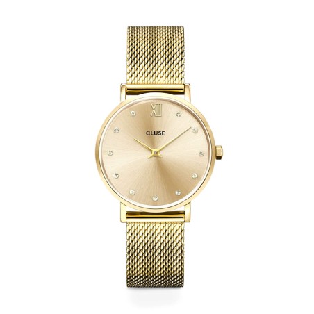 Montre femme cluse minuit acier doré cw10204 – montres femme