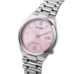 Montre mixte automatique citizen tsuyosa pastel pink acier  nj0200-50x - montres-femme - edora - 1
