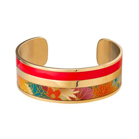 Manchette femme: bracelet manchette georgette, argent & or femme - bracelets-femme - edora - 1