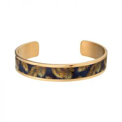 Bracelet femme manchette louise's garden acier doré palmier mof1208 - bracelets-femme - edora - 0