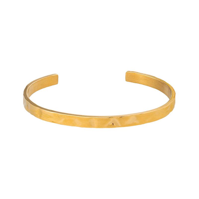 Bracelet femme jonc louise's garden acier doré reflets ed07 - bracelets-femme - edora