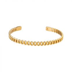 Bracelet femme jonc louise's garden acier doré miroirs md08 - bracelets-femme - edora - 0