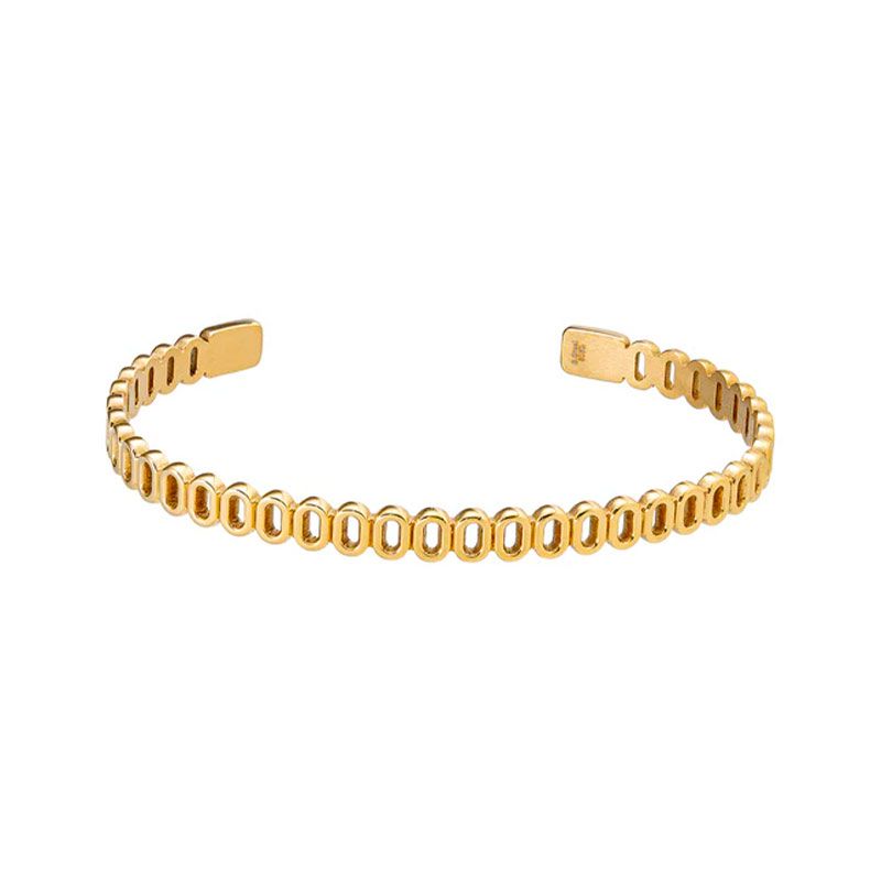 Bracelet femme jonc louise's garden acier doré miroirs md08 - bracelets-femme - edora