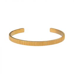 Bracelet femme jonc louise's garden acier doré bambou md16 - bracelets-femme - edora - 0