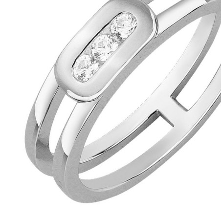 Bague femme trilogie edora argent et oxydes edo70100756 – bagues femme