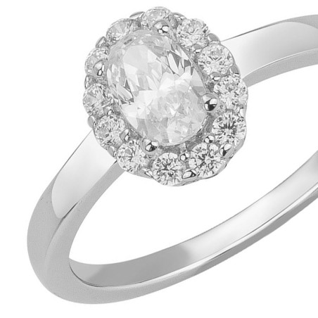 Bague femme entourage edora argent et oxydes edo70100908 – bagues femme