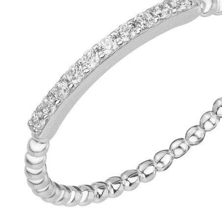 Bague femme alliance perlée edora argent et oxydes edo70100946 – bagues de mariage
