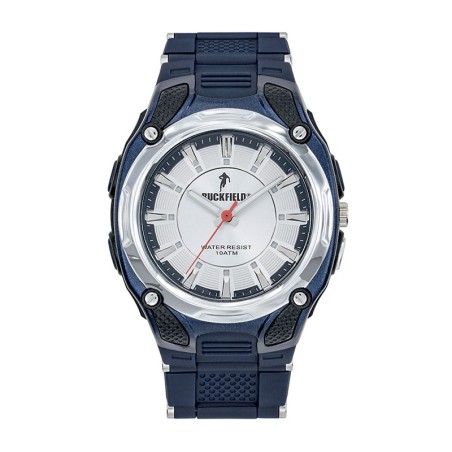 Montre homme analogique ruckfield resine bleu noir silicone bleu 685137