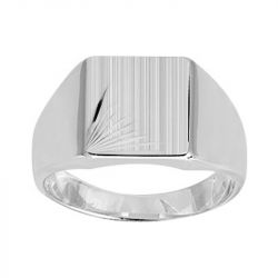 Bague mixte chevalière edora argent edo337428 - bagues - edora - 0