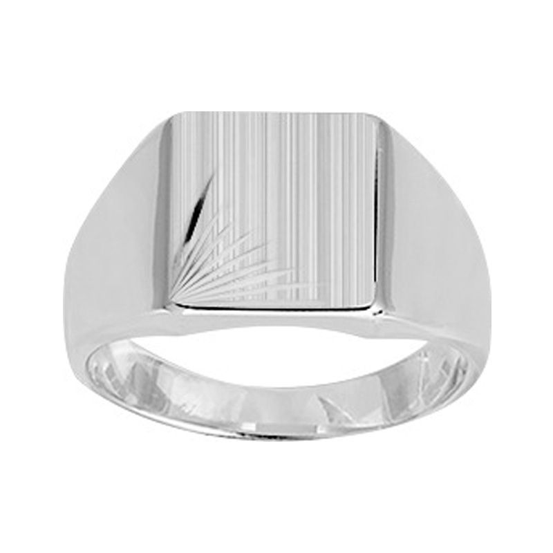 Bague mixte chevalière edora argent edo337428 - bagues - edora