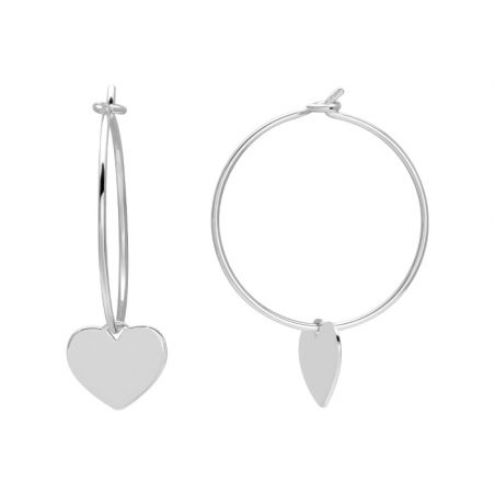 Creoles femme: créoles argent, or 18 carats & créoles or blanc (3) - creoles - edora - 1