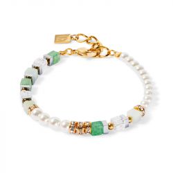 Bracelet femme precious fusion offset or-vert acier inoxydable d'or 4354/30-0500 - plus-de-bracelets-femmes - edora - 1