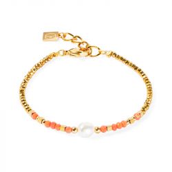 Bracelet femme sunset pearl or-corail acier inoxydable d'or 4358/30-0323 - plus-de-bracelets-femmes - edora - 1