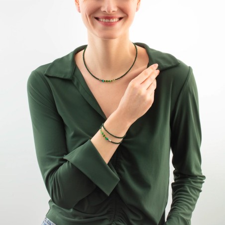 Collier femme joyful colours update or-vert acier inoxydable d'or 4464/10-0500 – tous nos colliers femme