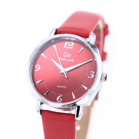 Montre femme go mademoiselle cuir rouge 699623 – montres femme