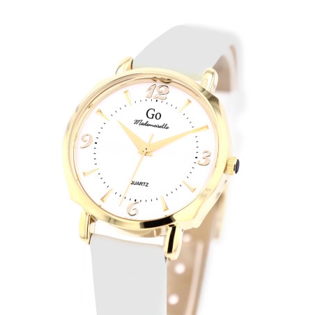 Montre femme go mademoiselle cuir blanc 699622 – montres femme