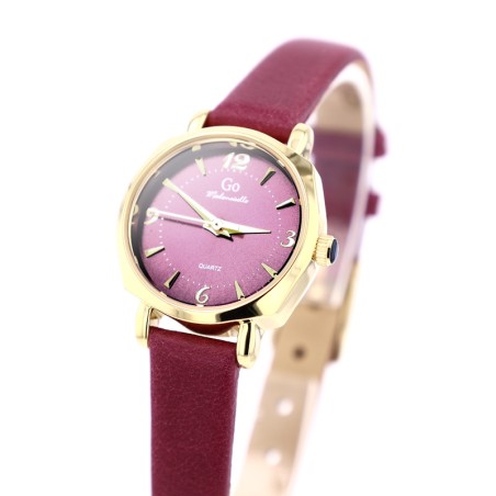 Montre femme go mademoiselle cuir framboise 699620 – montres femme
