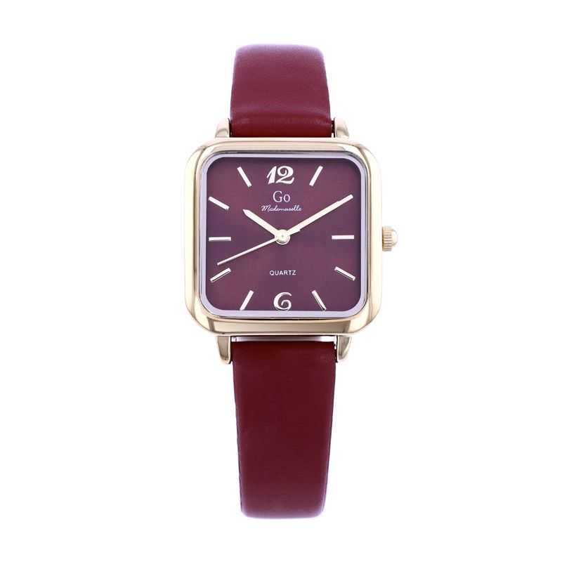 Montre femme go mademoiselle cuir framboise  699619 - montres-femme - edora