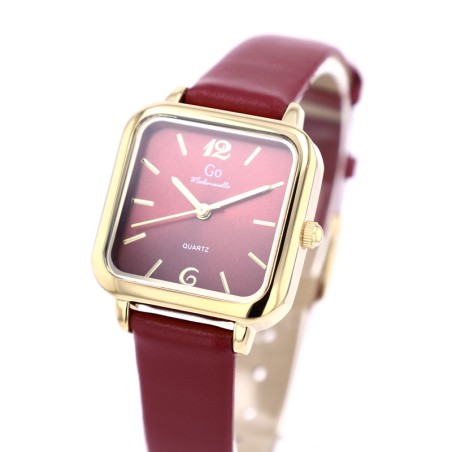 Montre femme go mademoiselle cuir framboise  699619 – montres femme