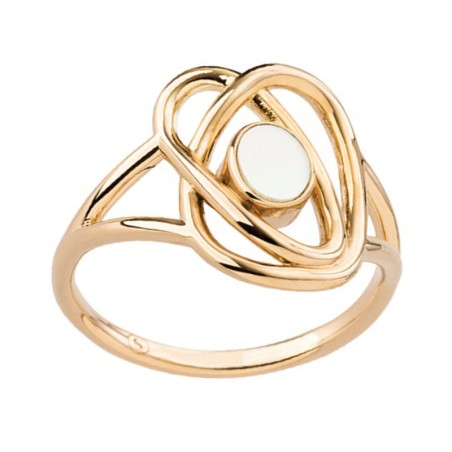 Bague femme saunier sculpturale plaqué or et nacre  70404410108 – bagues femme