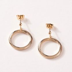 Boucles d'oreilles femme pendantes saunier hermione plaqué or 70414120100000 - pendantes - edora - 2